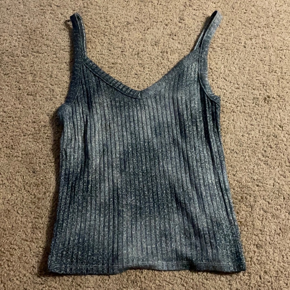 Navy tie dye-ish tank